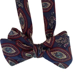 Men&#39;s Silk Bow Tie - Equestrian - One-of-a-Kind, Handcrafted - Self-tie or Pre-tied
