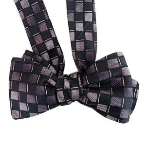 Silk Bow Tie for Men - Block Party - One-of-a-Kind, Handcrafted - Self-tie or Pre-tied