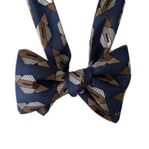 Silk Bow Tie - Unforgetable - One-of-a-Kind, Handcrafted - Pre-tied or Self-tie