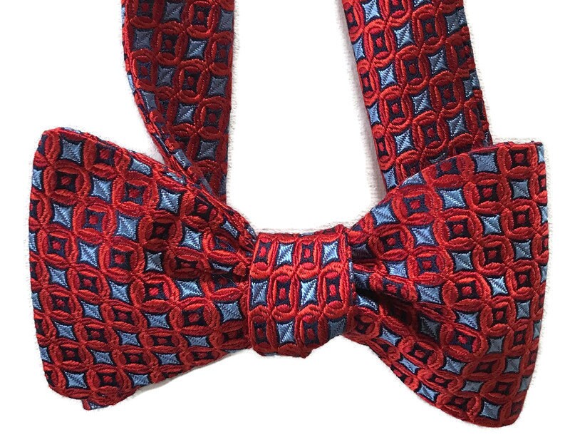 One-of-a-Kind Free Shipping Self-tie Handcrafted Silk Bow Tie for Men Georgio
