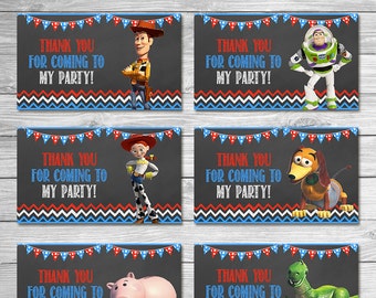 Toy Story Party Tags Tafel rot blau // Toy Story Geburtstagsparty // Toy Story Goody Bag Tags // Printable Toy Story Party Favors