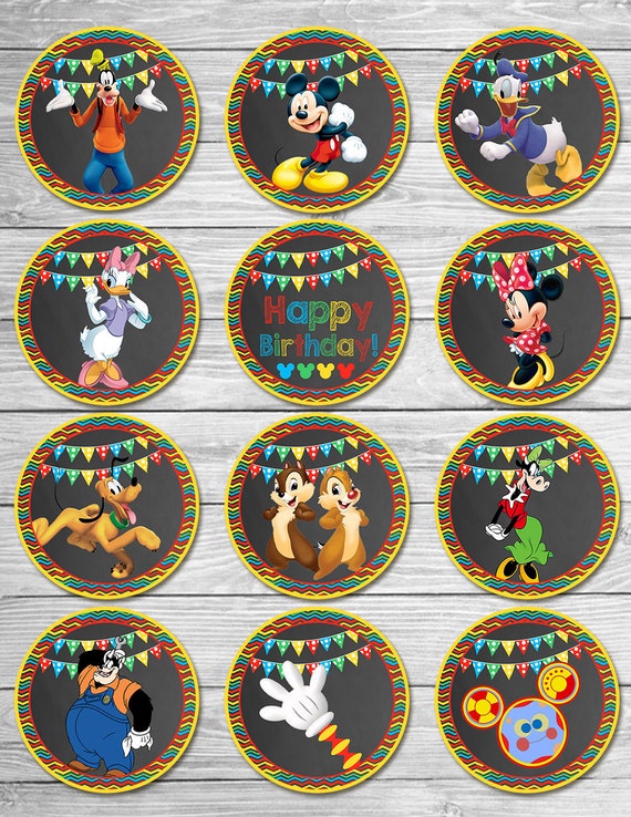 Mickey Mouse Clubhouse Cupcake Toppers Printable