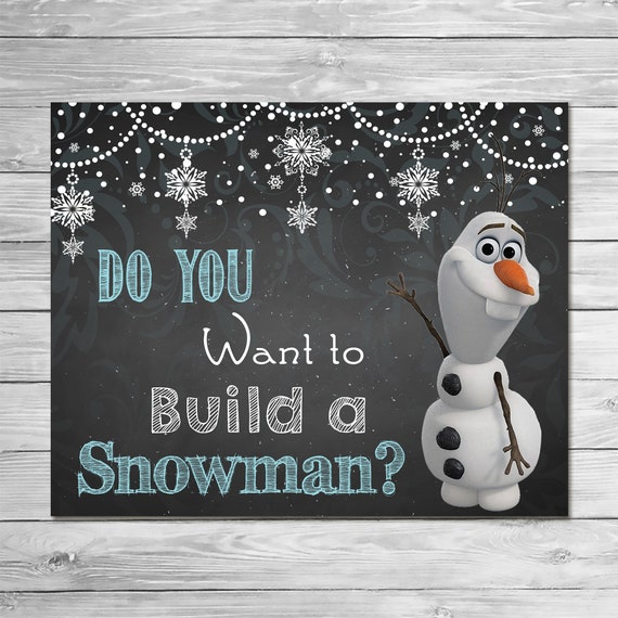 Do You Wanna Build a Snowman' Candy Party Favor Kits (Cards with Bags)
