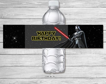 Star Wars Drink Label Darth Vadar - Star Wars Water Bottle Labels - Star  Wars Birthday Party Banner - Star Wars Party Printable