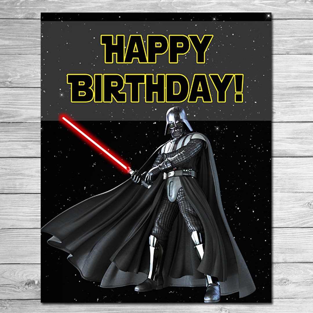 cijfer Troosteloos Leed Star Wars Happy Birthday Sign Darth Vadar Star Wars Birthday - Etsy