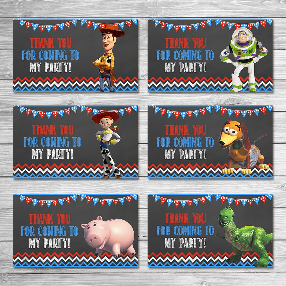 Toy Story Party Tags Chalkboard Red Blue Toy Story Birthday Party Toy Story Goody Bag Tags Printable Toy Story Party Favors