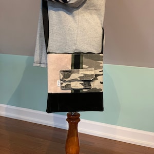 Camo and Suede Cross body bag