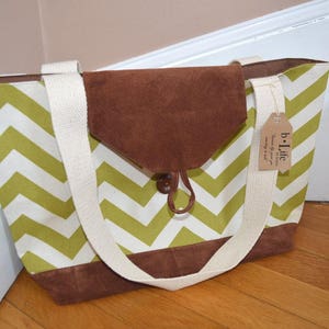 Olive Chevron Handbag image 2