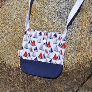 Sailboat Print Crossbody bag