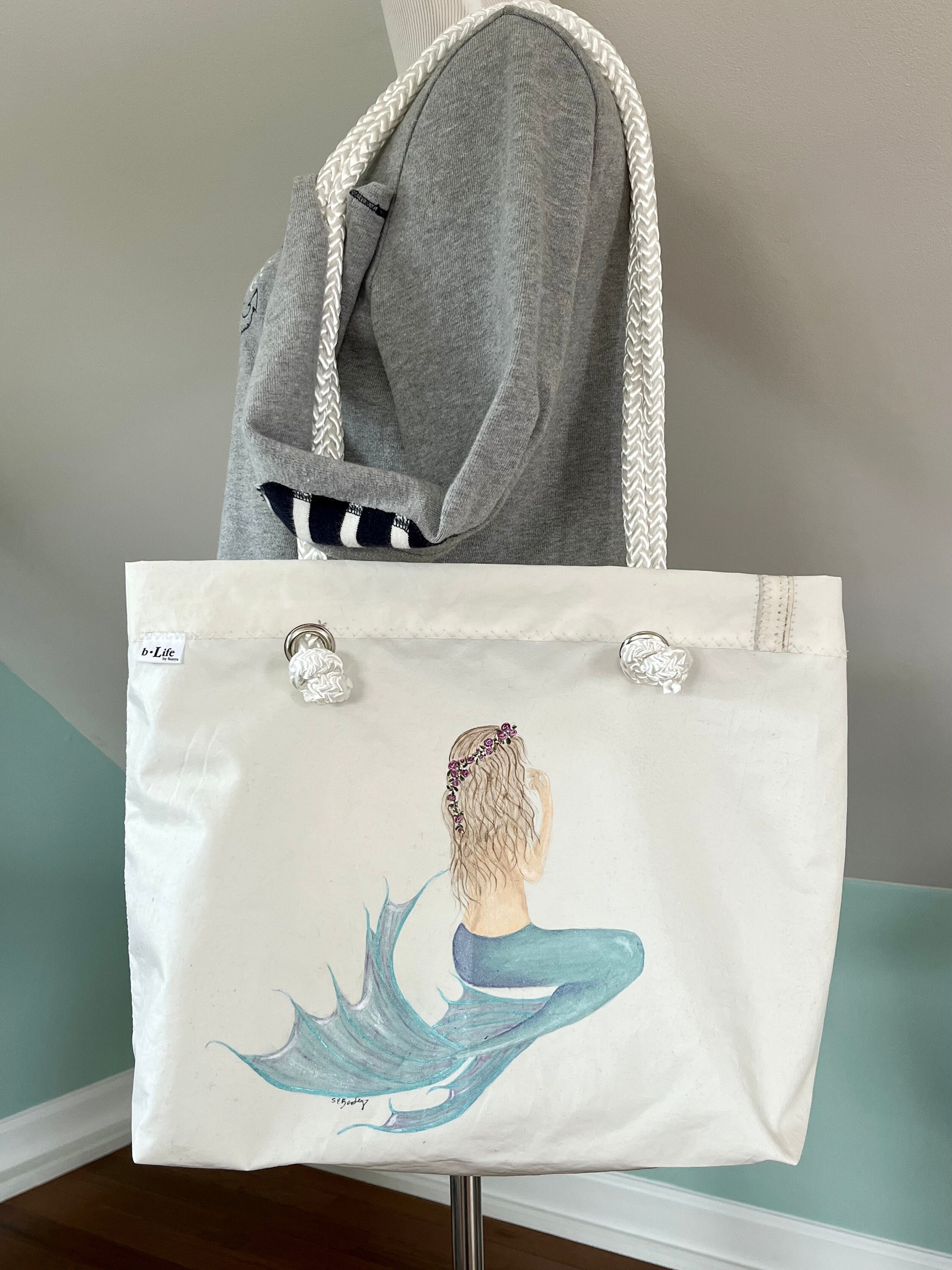 Sea Bags Recycled Sail Cloth Custom Last Name Guest Book Tote Large