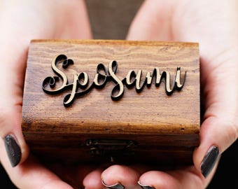 Porta fedi, Ring box, gift box, rustic, rustic proposal box, proposal ring box, marry me, italian proposal box, sposami