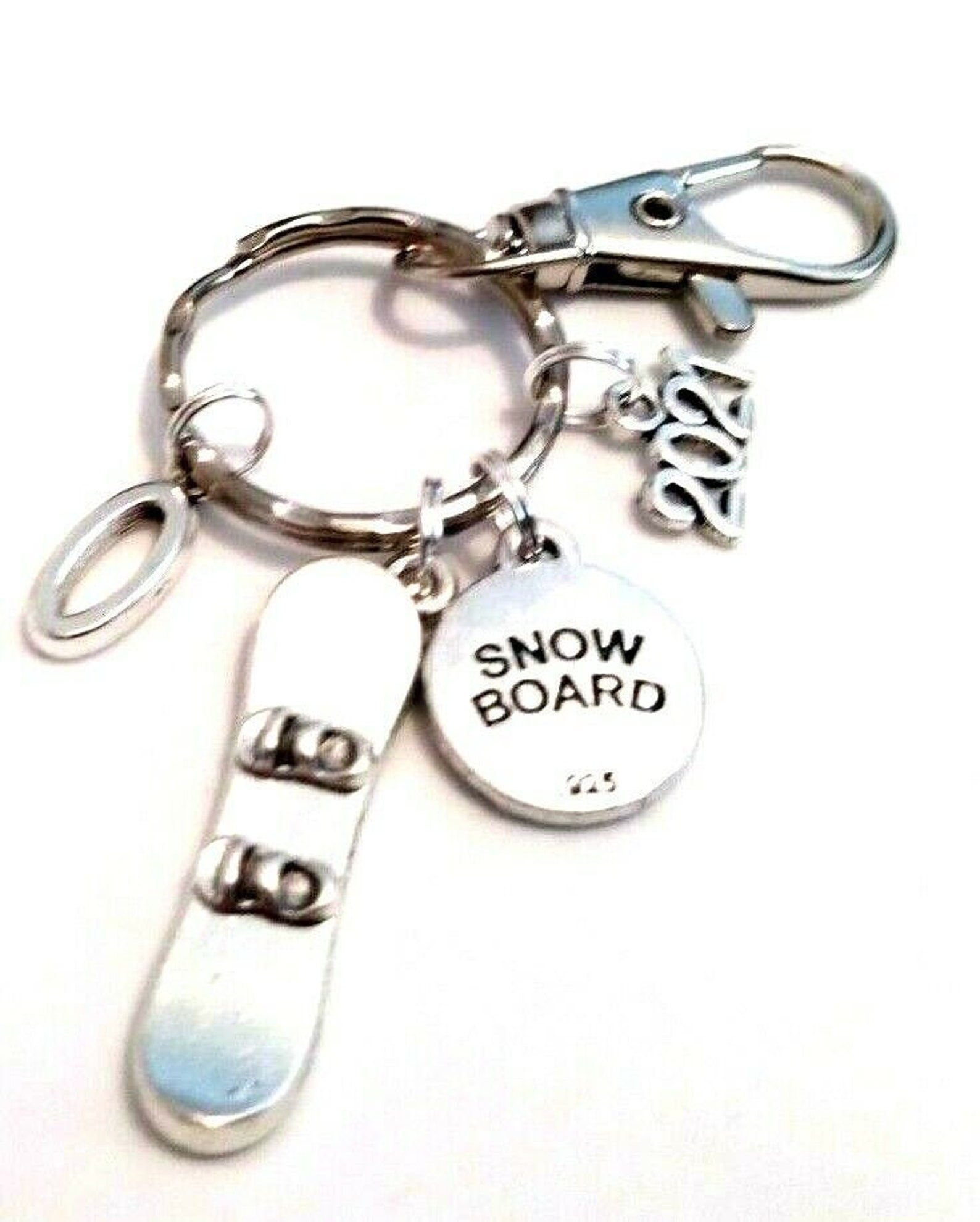Personnalisé Snowboard Keychain Snowboarding Key Ring Bag Etsy