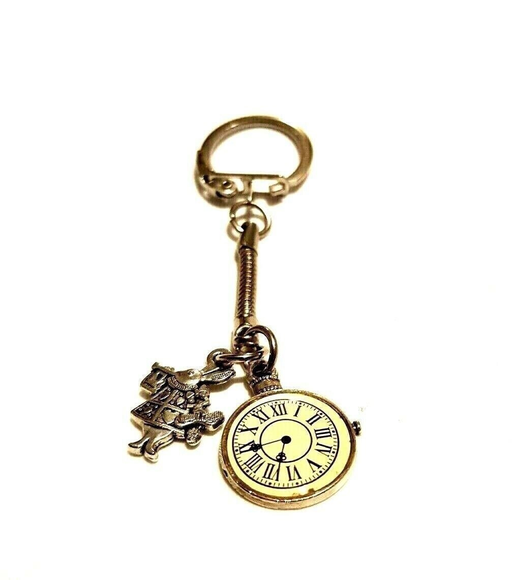 Retro Brain Keychain Key Ring Accessories Bag Pendant Metal Gift 