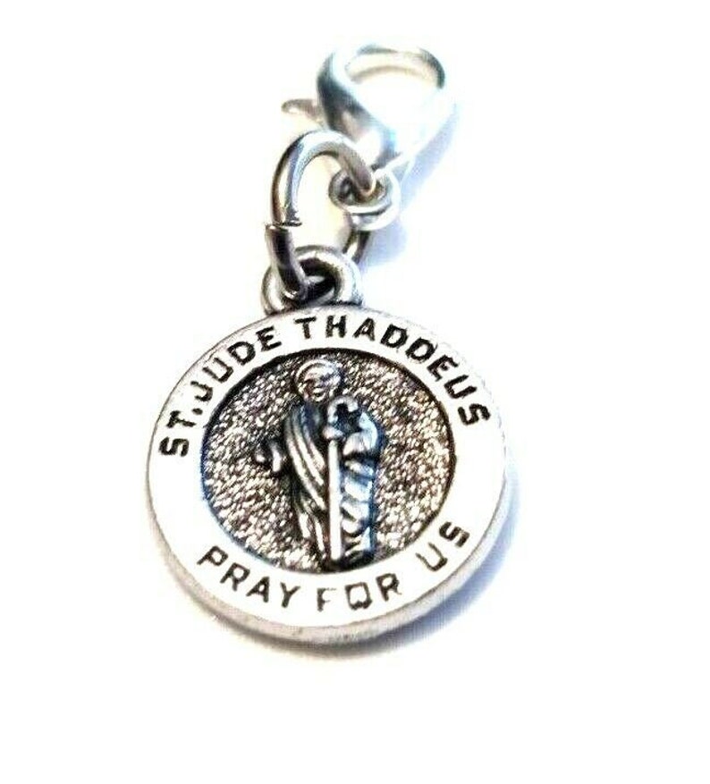 St Jude Pray for Us Patron Saint of Lost Causes Charm Medal Etsy UK