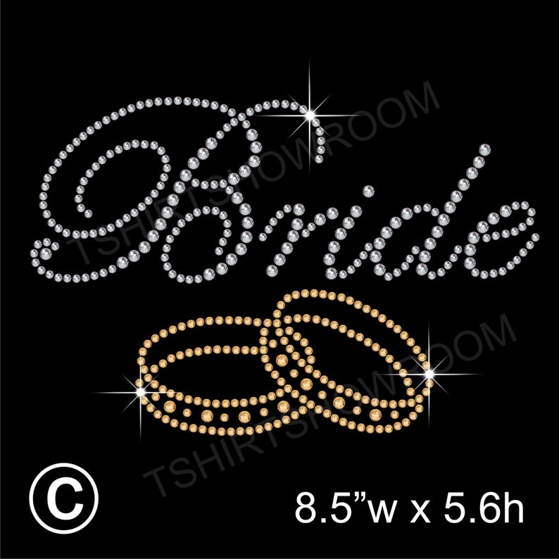 /"Granny of the Bride/" Party Rhinestone Transfer Hotfix Iron on with a Free Gift