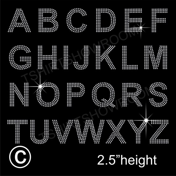 small Alphabet letter CLEAR iron-on rhinestone stone diamante applique transfer small Alphabet letter CLEAR iron-on rhinestone stone diamante applique transfer