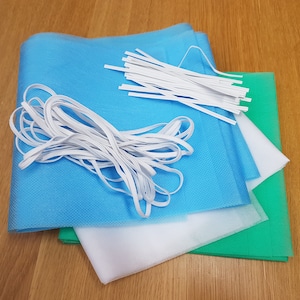 18cm Spun bond non woven polypropylene fabric material for making surgical face mask cover - DIY Free ear loop + nose wires