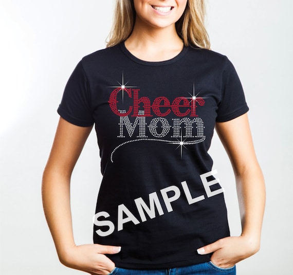 Trasferimento Strass Hotfix Cheer Mom – Applicazione A Caldo 10x7,5 Pollici Cristallo Chiaro - Foto 5