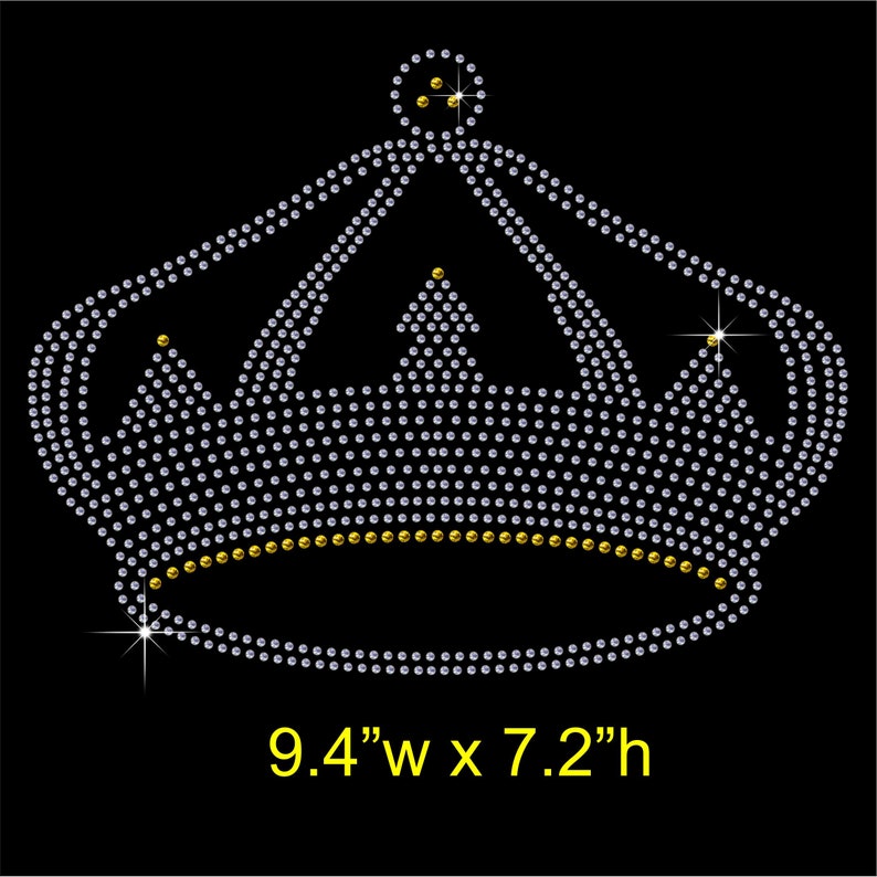 Tiara / Crown Rhinestone Diamante Hotfix Transfer Iron on Etsy