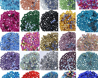DMC Glass Hot Fix Flat Back Iron on / Glue Rhinestone Diamanté Beads - Premium Unbeatable Quality