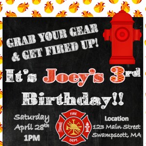 Fire Fighter Birthday Initations