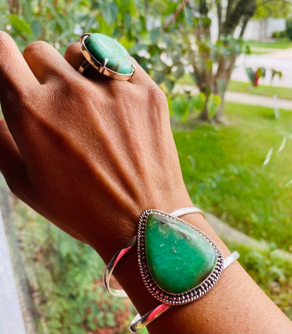 Green cuff bracelet sale