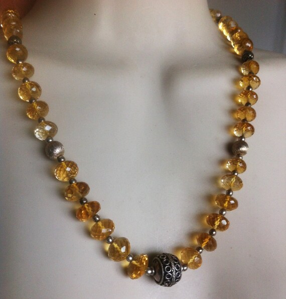 Citrine bead necklace best sale