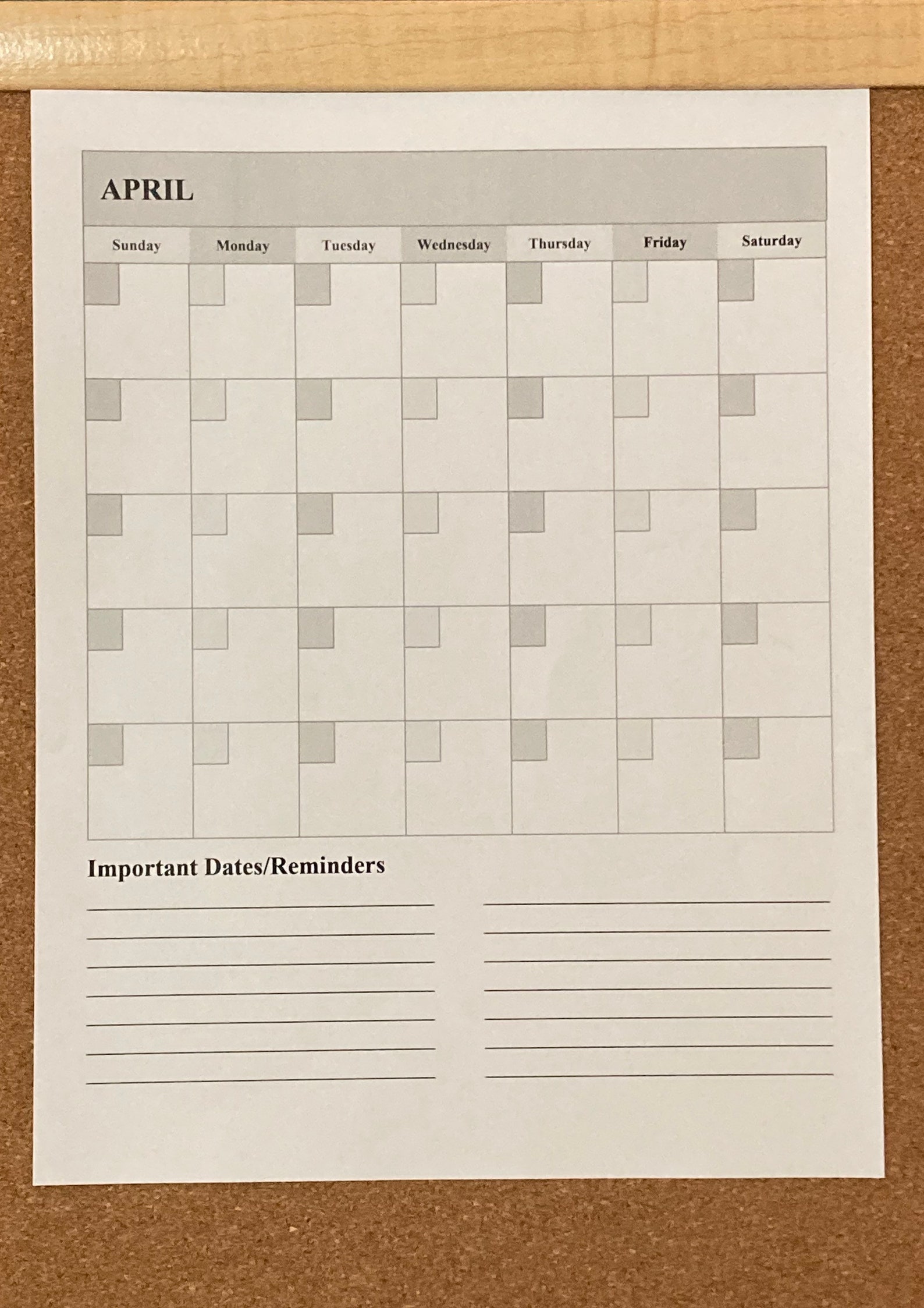 Calendar Bundle With Space For Notes | Etsy