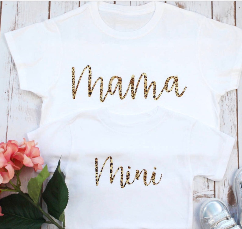 mama t shirt leopard print