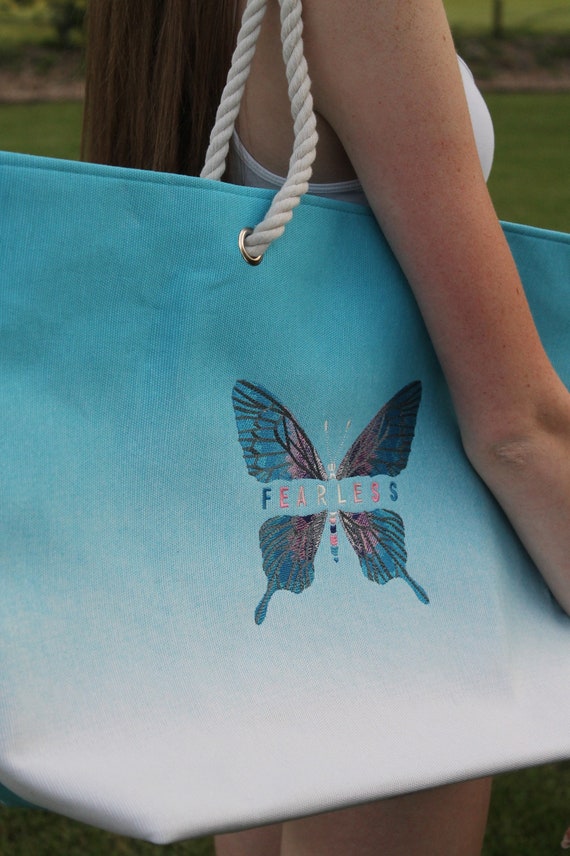 butterfly canvas tote bag