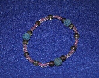 Lavender Lava bead Diffuser Stretch Bracelet, aroma therapy, essentail oil, magenta, cobalt, violet, orchid, purple metallic, emeraldsafire