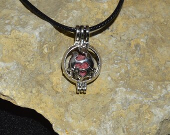 Mom diffuser necklace, mother and child imitation petroglyph, jewelry etching, Mothers Day, Mom Heart necklace, VioletOpalThreads, Emblace