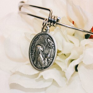 Saint Margaret Bangle| | Patron Saint of the Woman|Expectant Mothers|Child birth|Catholic Bracelets| Catholic Jewelry|Catholic Bangle