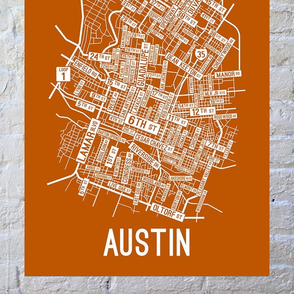 Austin Texas Print Etsy