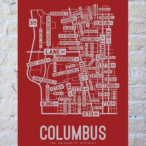 Youngstown Ohio Street Map Screen Print Etsy
