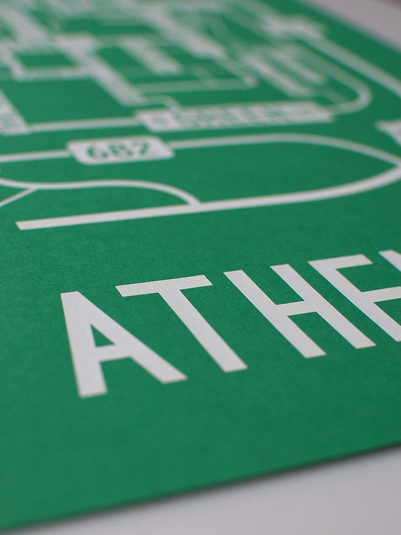 Athens, Ohio Street Map Screen Print image 2