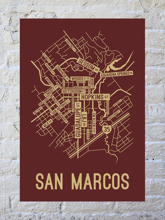 San Marcos Texas Street Map Screen 