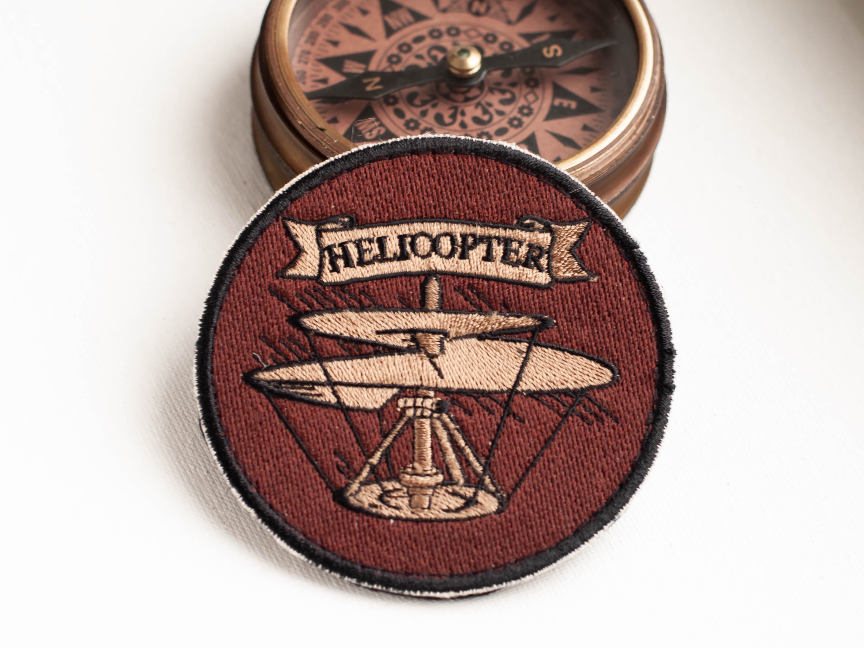 Steampunk Patch Helicopter Embroidered Patch Etsy Steampunk Patch Helicopter Embroidered Patch Etsy