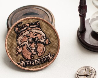 Steampunk Explorer Patch Morale Patch Airsoft Military Patch Operator Milsim Patch Raccoon Rocket Patch With Loops International Boomyland