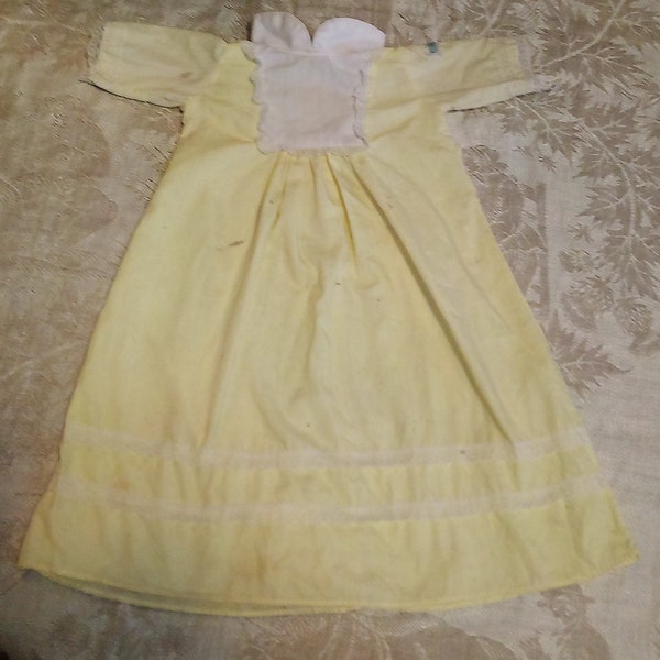 Cabbage Patch Kids Preemie Doll Yellow Gown Vintage Original Coleco Clothing