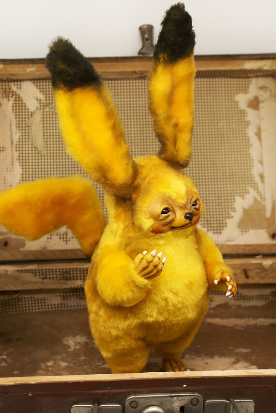 Pikachu Pokemon Pika Pika Pokemon Go Detective Pikachu Pikachu Plush Fantasy Animal Pikachu Fur Fantasy Monster Stuffed Pikachu Pikachu Toy