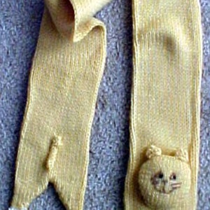 Cat Neck Scarf - PDF Knitting Pattern - For Immediate Download