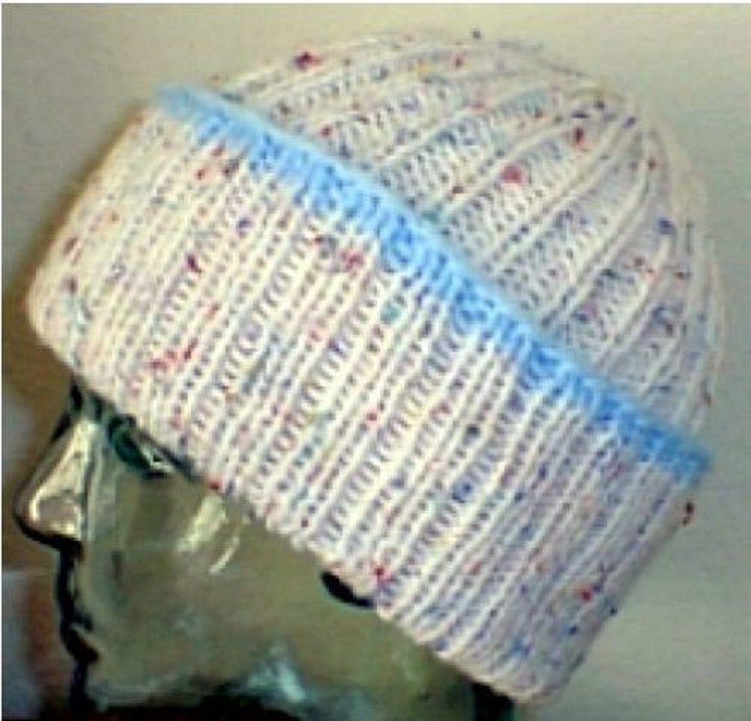 Classic Ribbed Hat Pdf Knitting Pattern For Immediate Download Etsy