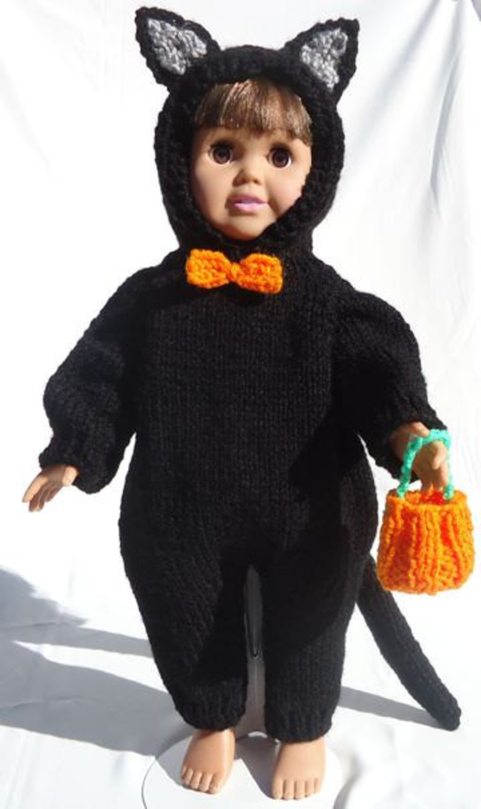 Halloween Cat Costume & More Knitting Patterns for 18inch Etsy.de