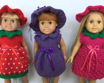 It’s “Berry Cute” - Knitting Patterns for 18-Inch Dolls - Immediate Downloads - PDF - Fits American Girl Doll