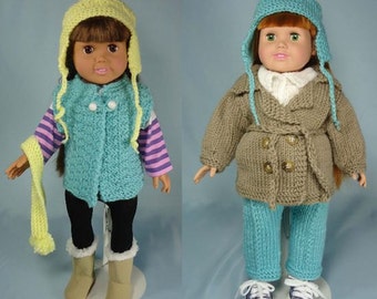 Outdoor-Ables, Knitting Patterns for 18 inch Dolls - Immediate Downloads - PDF - Fits American Girl Dolls