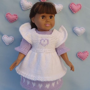 Herzen und Blumen, Strickanleitungen für 18-Inch Puppen - Sofortiger Download - PDF - Passend für American Girl Doll