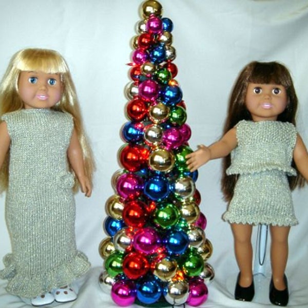 Sparkling Evening Gown Ensemble, PDF Knitting Patterns for 18-Inch Dolls,  Immediate Download, Fit American Girl Dolls