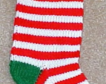 2 Needle Holiday Stocking - - PDF Knitting Pattern - For Immediate Download