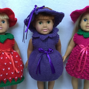 It&#39;s &quot;Berry Cute&quot;, Strickanleitung für 18-Zoll-Puppen - Sofort Download - PDF - Passend für American Girl Doll